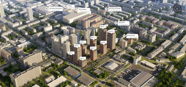 ЖК Мылзавод Новосибирск, мастерплан застройки 2025