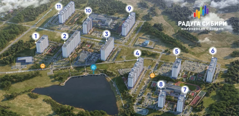 ЖК Радуга Сибири, генплан застройки 2023