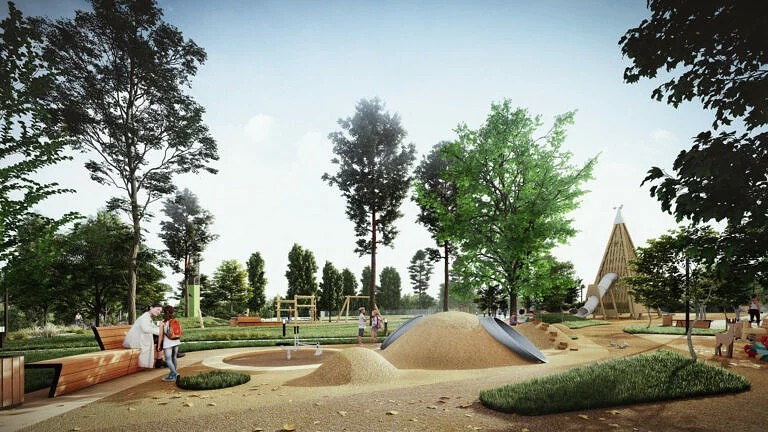 ЖК Тайгинский парк, места для отдыха, визуализация 1