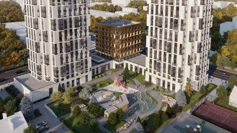 ЖК Citatum Новосибирск, визуализация 9, внутренний двор