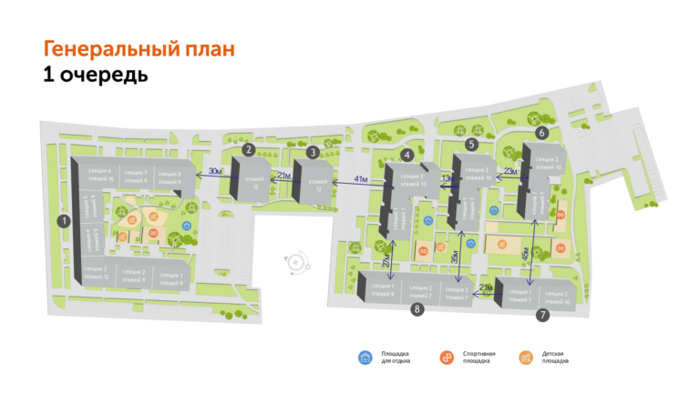 ЖК Счастье в Кольцово, генплан застройки 2024