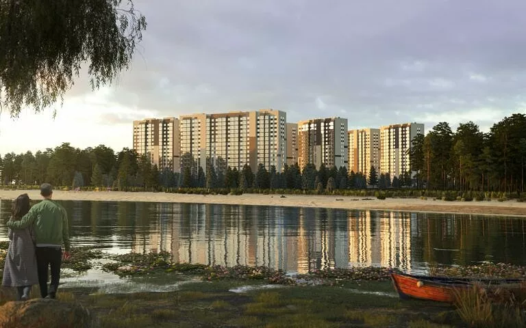 ЖК Квартал Сосновый бор, Кудряши Новосибирск, визуализация 3