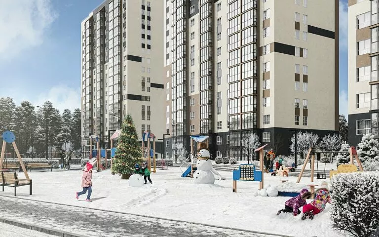 ЖК Квартал Сосновый бор, Кудряши Новосибирск, визуализация 17