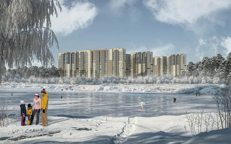 ЖК Квартал Сосновый бор, Кудряши Новосибирск, визуализация 19