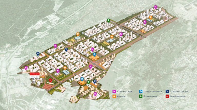 ЖК Легендарный-Северный Новосибирск, генплан застройки 2025