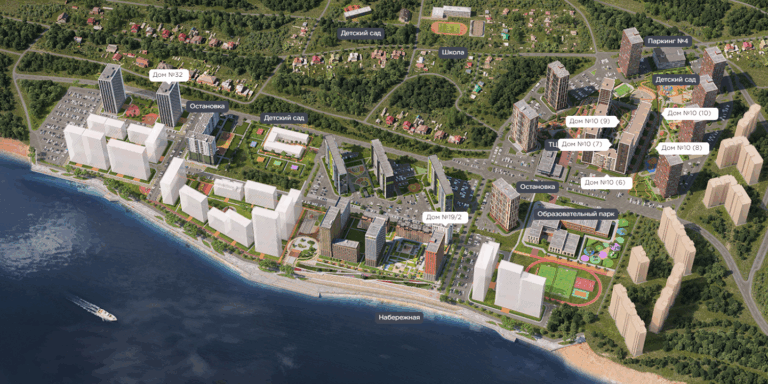ЖК Ясный берег Новосибирск, генплан застройки 2025